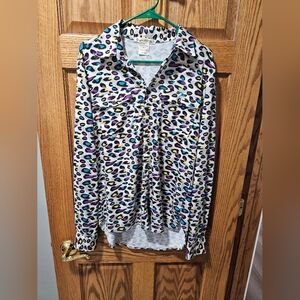Cowgirl Tuff Colorful Leopard Print Shirt